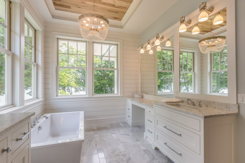 Completed bathroom remodeling residential project